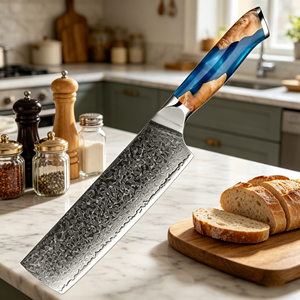 Cuchillos de Cocina de Acero de Damasco de Alta Calidad, Cuchillos Japoneses Nakiri Profesionales, Aptos <span class=keywords><strong>Tanto</strong></span> para Restaurantes como para Uso Doméstico - Product Image 1