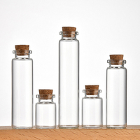 Nouveau bouchon en bois verre différentes tailles souhaitant bouteille en verre bocaux en verre avec couvercles en liège pour les récipients de stockage des aliments de cuisine