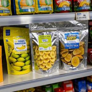 Emballage imprimé personnalisé pour chips Pochette debout en mylar avec fermeture à glissière refermable pour snacks tropicaux/plantain/film barrière aux noix - Product Image 5