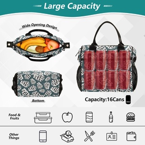 New Arrivals Aloha Hawaiian Portable Leak Proof Nylon Full Print Custom Insulated Tote Cooler Bag Thermal Lunch Bag for Adult - Product Image 4
