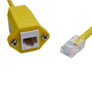 Maschio/femmina RJ45 supporto pannello a vite Cat5e cavo rete Ethernet prolunga PVC isolamento fili di rame/cavi assemblati per entrambi - Product Image 4