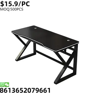 TSF现代新设计工厂价格电脑中密度纤维板家具书桌金属室内电脑办公桌批发