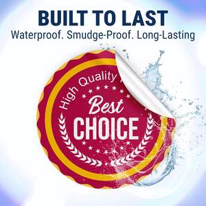 カスタムラウンドPVC粘着ラベルステッカー光沢ダイカットプリントロゴ防水装飾プロモーションギフト用 - Product Image 4