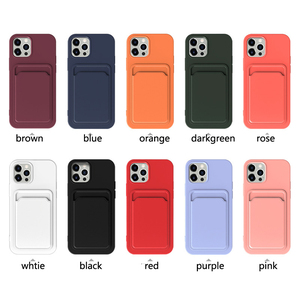 Funda de teléfono de TPU de alta calidad, 1,2mm, con soporte para tarjeta, para apple <span class=keywords><strong>iphone</strong></span> 14 x xs 13 12 11 pro max <span class=keywords><strong>mini</strong></span> xr 7 <span class=keywords><strong>8</strong></span> plus - Product Image 5