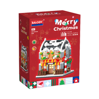 Balody Mainan Blok Bangunan Baru 21145-21148 Seri Rumah Natal Mainan Puzzle Blok Bangunan Rakitan Hadiah Natal Anak-anak