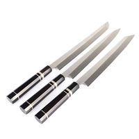 Couteau de cuisine japonais haut de gamme Keensun en acier AUS-8, écologique, avec manche en corne de buffle et ébène, pour sashimi et sushi