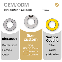 Cincin Keramik Piezo PZT Hurricane OD8-15mm dengan Kabel untuk Aplikasi Getaran Radial Kustom pada Sensor Aliran Ultrasonik