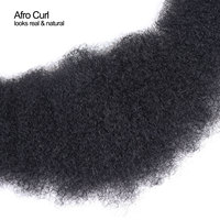 Cheveux humains Afro Curl visage moustache barbe pour hommes noirs américains maquillage réaliste système de remplacement de cheveux en dentelle
