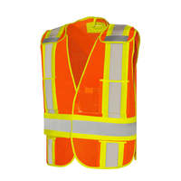Chaleco de Seguridad de Alta Visibilidad ANSI Clase 2, con 5 Puntos de Liberación Rápida, Malla Reflectante, Ropa de Seguridad para Trabajo