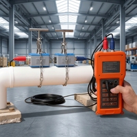 Portable Digital Clamp-on Ultrasonic Fluid Flow Meter TUF 2000B for Water and Oil