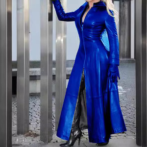 2026 Women Fashion Solid Vintage PU <b>Leather</b> <b>Jacket</b> Winter Stand-up Collar Zipper <b>Retro</b> Women <b>Leather</b> Coat - Product Image 3