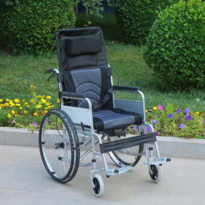 Folding Lightweight Wheelchair High Back Portable Manual <b>Chair</b> For Elderly Comfortable <b>Mobility</b> Assistance - Product Image 4
