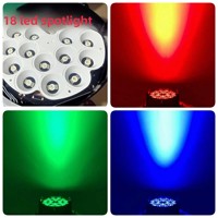 Projecteur PAR LED 10W 18 pièces, pleine couleur, quatre-en-un, activé par le son, tension universelle, IP, pour scène de mariage et spectacles