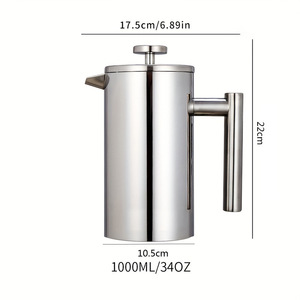 <span class=keywords><strong>Cafetière</strong></span> à piston double paroi isolée en acier inoxydable - Product Image 6
