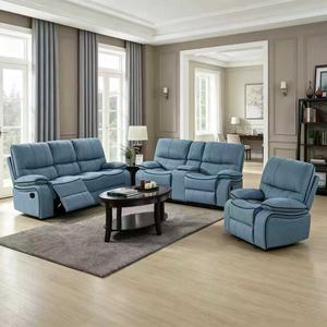 High End Modern Frank Air Leather Chesterfield Recliner <b>Sofa</b> <b>Set</b> With Soft Cushion Back For Luxury Living Room Home Furniture - Product Image 1