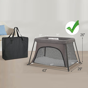 Bolsa de Almacenamiento para Cuna de Viaje, Mini Cuna Portátil Resistente, Estuche de Transporte para Bebé, Bolsa de Transporte Ligera para Cuna de Juego - Product Image 5