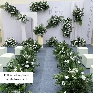V346 arche florale Swag mariage arche fleur guirlande Arrangement allée coureurs décor système forestier simulation fleur
