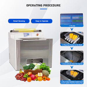 Máquina de envasado de alimentos con película por inducción inteligente, triple velocidad de envoltura manual para verduleros - Product Image 4