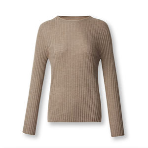 สเวตเตอร์แคชเมียร์สำหรับผู้หญิงเสื้อสเวตเตอร์ถักแบบสวมหัวไร้ตะเข็บ - Product Image 1