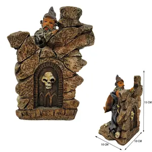 수지 마법사 동상 수제 드래곤 볼 해골 장식 마녀 입상 320pcs 공예품에 대한 미니 인공 동물 인형