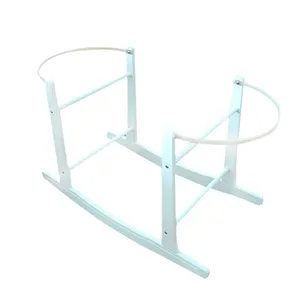 Soporte Ajustable de Madera Maciza <span class=keywords><strong>para</strong></span> Cesta Moisés, <span class=keywords><strong>para</strong></span> Bebés y Niños, Diseño Tradicional, <span class=keywords><strong>para</strong></span> Dormitorio y Sala de Estar - Product Image 1
