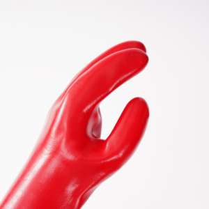 27 см 30 см 35 см 45 см защитные рабочие перчатки химические маслостойкие полностью резиновые Длинные рукава водонепроницаемые красные перчатки из ПВХ - Product Image 4