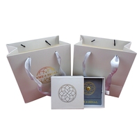 Boîte et pochette d'emballage de bijoux blanche de luxe personnalisée boîte d'emballage de bijoux coulissante à tiroir en papier dur en carton