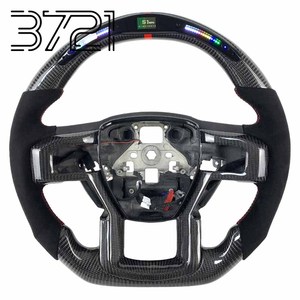 พวงมาลัยคาร์บอนไฟเบอร์สำหรับรถฟอร์ด แร็พเตอร์ F150 F250 F350 F-150 รุ่นเรซซิ่งสปอร์ต พร้อมจอ LED - Product Image 1