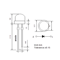5mm Strohhut-Lampe LED Blinkend RGB Rot/Grün/Blau 1,8-3,4V 50000 Stunden RoHS-Zertifiziert SK6812 Wasserklare Linse 1000 Einheiten/ESD