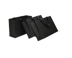Sac de shopping en papier doré de luxe personnalisé avec poignées en ruban, emballage cadeau haut de gamme, sac de transport pour la vente au détail, impression personnalisée OEM ODM - Product Image 1