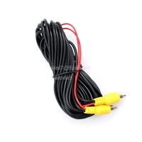 Caméra de recul RCA vidéo pour voiture, câble vidéo 1080P de 6 m, compatible lecteur DVD et microphone