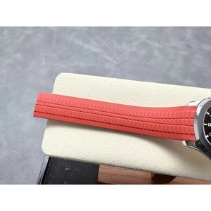 Reloj mecánico impermeable de súper calidad, 40 mm, movimiento de fábrica, esfera negra, reloj de buceo con correa roja. - Product Image 4