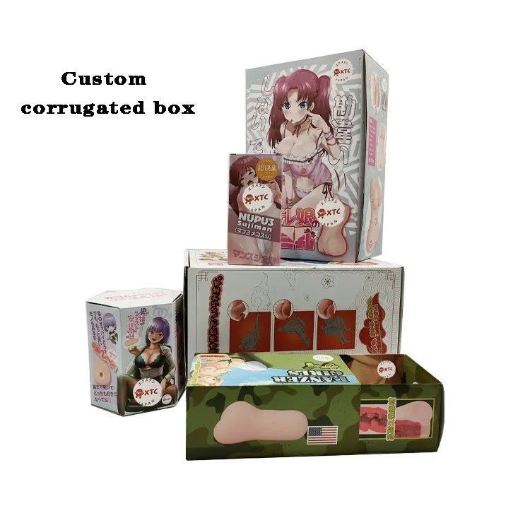 Custom Logo Corrugated Box Adult Toys Packaging Cardboard Adult Products Packaging Baby Doll Gifts Box