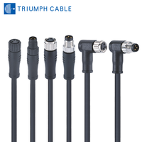 Kabel Konektor OEM Tahan Air IP67 M16 2/19 Pin Lurus/Sudut dengan Kabel Penghubung (PVC/PUR) untuk Sensor Robot