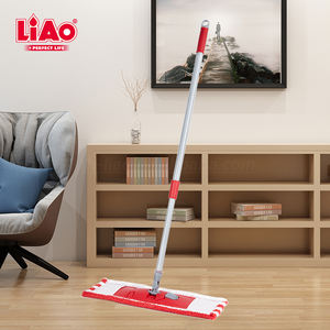 Qianliao — fournitures de nettoyage, serpillière plate en microfibre pivotante à 360 ° pour carreaux de bois dur, <span class=keywords><strong>vinyle</strong></span>, nettoyage humide et sec - Product Image 3