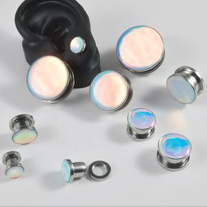 Película Flash blanca, tornillo de acero inoxidable, orejeras de 6mm-25mm, expansor de calibre, Piercing, joyería para el cuerpo para mujeres y hombres, regalo de boda - Product Image 1