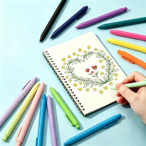 Bolígrafos de Plástico al por Mayor, Económicos, Multicolores, con Recubrimiento de Goma, con Logotipo Personalizado Impreso OEM para Papelería - Product Image 5