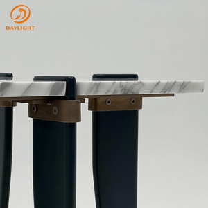 โต๊ะกาแฟ/<span class=keywords><strong>ชา</strong></span>หินอ่อนคาร์ราร่าสี<span class=keywords><strong>ขาว</strong></span>ทองขนาดใหญ่ สไตล์หรูหราทันสมัย สำหรับห้องนั่งเล่น ห้องรับประทานอาหาร ห้องน้ำ วิลล่ากลางแจ้ง - Product Image 6