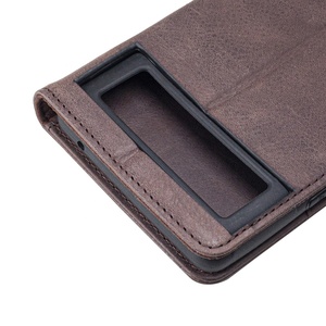 Folio design brown couleur véritable téléphone en cuir folio boîte mobile téléphone portefeuille pour google <span class=keywords><strong>pixel</strong></span> <span class=keywords><strong>6</strong></span> cas - Product Image 6