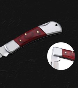 Cuchillo de Camping de Alta Calidad con Mango de Madera de Color, Cuchillo de Bolsillo con Bloqueo Trasero - Product Image 5