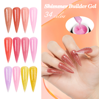Vente chaude Gel à ongles scintillant 34 couleurs avec paillettes galactiques Séchage rapide Haute brillance Durabilité extrême Salon de manucure professionnel