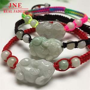 Jade Rouge Corde Colorée Corde Bracelet AType Myanmar Jade <span class=keywords><strong>Xiaoxiao</strong></span> Sangle de Transport Style Unisexe - Product Image 1