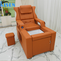 Table de massage électrique moderne Kisen, fauteuil de pédicure, lit de beauté pour traitement capillaire et shampoing, avec circulation d'eau et vapeur, pour usage scolaire