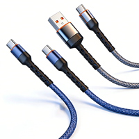 Câble USB-C vers USB-C tressé en nylon 60W PD, vente en gros d'usine, cordon de charge ultra-rapide 3A/5A pour iPhone 15/16 Pro Max/Plus Samsung