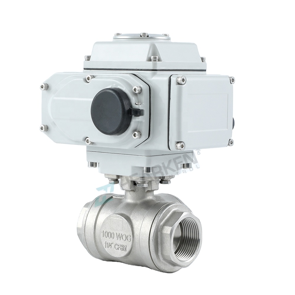 Клапаны электропривода Hearken DN50/100/ 24 В DC 110 В 220 В 240 В 4-20 мА 3-ходовой шаровой клапан с электроприводом