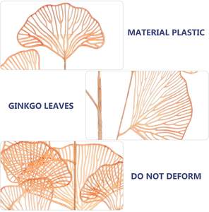 <span class=keywords><strong>Bouquet</strong></span> <span class=keywords><strong>de</strong></span> <span class=keywords><strong>fleurs</strong></span> artificielles, fausses Branches en plastique, décoration <span class=keywords><strong>de</strong></span> mariage à domicile, feuilles <span class=keywords><strong>de</strong></span> Ginkgo Biloba - Product Image 2