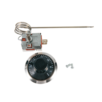 Thermostat capillaire en acier inoxydable 300 degrés avec bouton pour four électrique, chauffe-eau, machine à laver