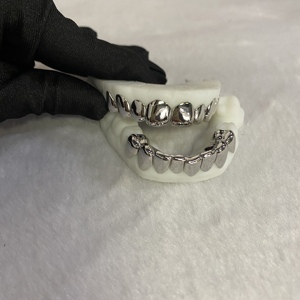 Hip <span class=keywords><strong>Pop</strong></span> Đồ Trang Sức Mỹ Cắt Vĩnh Viễn 8 Top 8 Dưới Tùy Chỉnh Phù Hợp 925 Sterling Nặng Rắn Bạc Răng grillz - Product Image 4