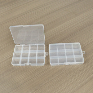 Transparent Plastic <b>Storage</b> <b>Box</b> 12 Compartment Fixed Division For Fishing Gear Medicine Jewelry Screw Organizing Rectangle Shape - Product Image 1