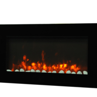 Cheminée électrique multicolores, cheminée électrique murale de luxe en bois avec simulation de flamme